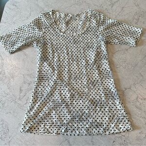 Women’s Juniors American Rag Cie Sheer Embroidered Polka Dot Top Size Medium